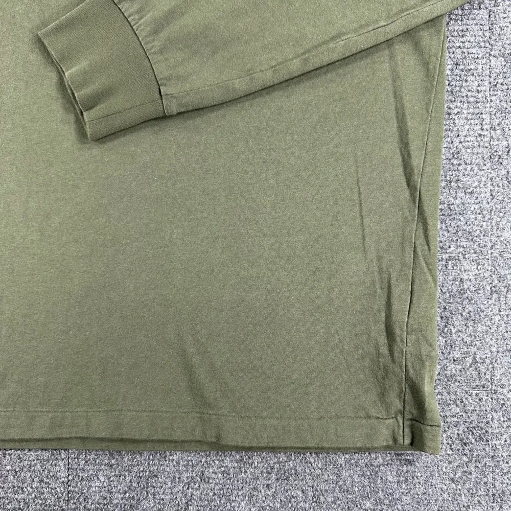 Polo Ralph Lauren Long Sleeve T-Shirt Mens L Large Olive Green Purple Pony Logo